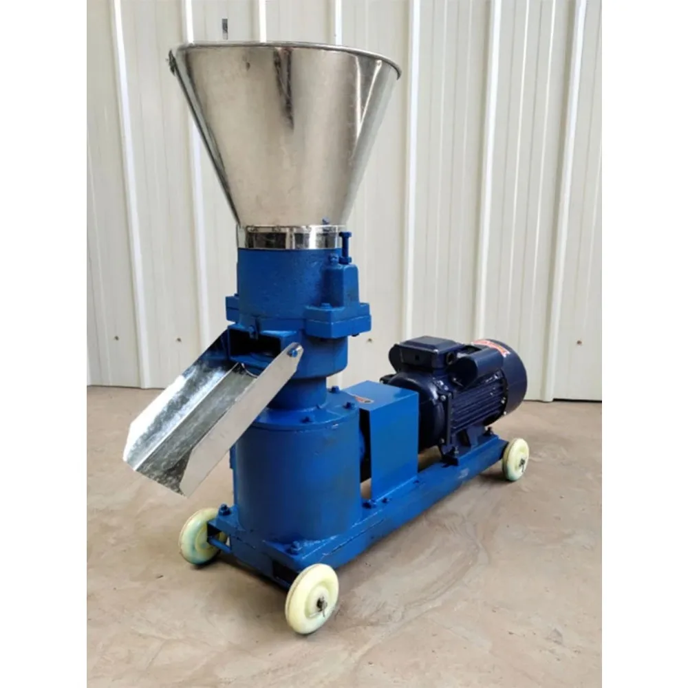 Household Farm Feed Pelletizer Poultry Chicken Cattle Feed Grass Corn Pellet Machine Biomass Fuel Pellet Machine 125-210 Type