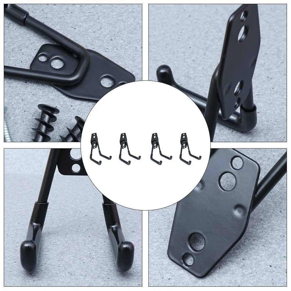 

4pcs Heavy Duty Metal Hooks Wall Mount Garage Storage Sturdy Corrosion Resistant Hooks For Sports Equipment Ladders Basement