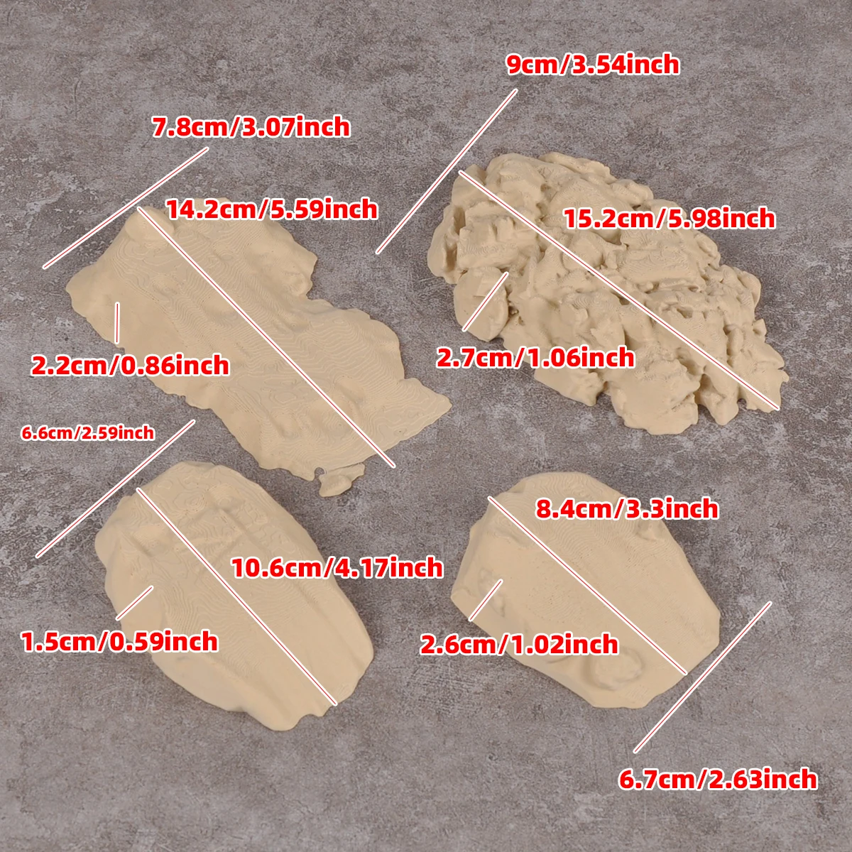 Gobi Desert Hill Hills Brae Desert Terrain Topography Landform Sand Table Diorama Scale Model Kit 1/64 for Car Vehicle Model