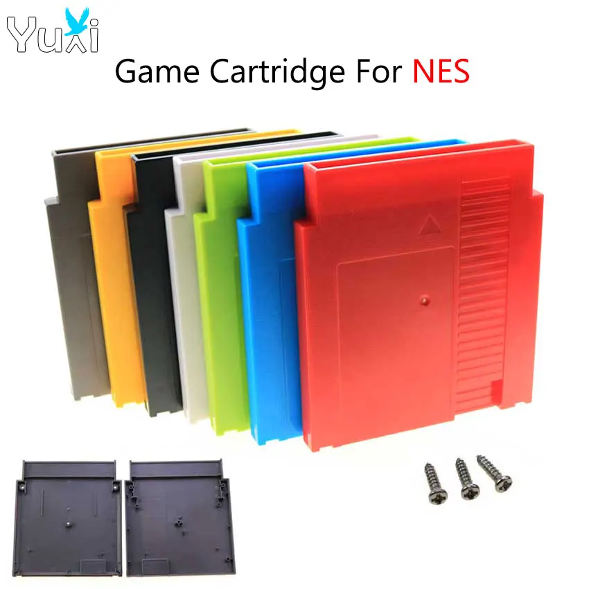 

YuXi 1 Piece Replacement Game Cartridge Plastic Shell Cover For NES 60pin To 72pin Game Card Storage Box With Screws