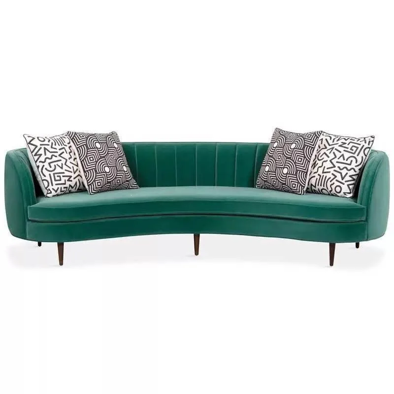 

American curved fabric sofa, Nordic modern living room club reception sofa