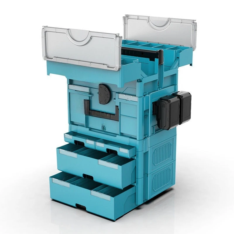 Household three-layer industrial toolbox Multifunctional folding storage Car multi-layer portable electrical hardware storag box