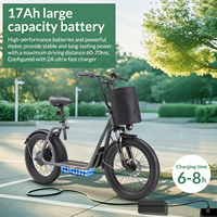 K20 Electric Scooter 20''x3.0 Tires,48V 17Ah Battery,500W Motor,32km/h Max Speed,60-70km Range,Disc Brakes,IPX4 Waterproof