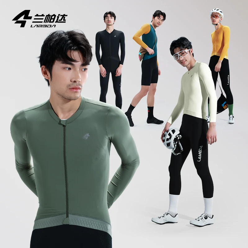 

LAMEDA New Cycling Suit Spring/Summer Breathable Thin Long sleeved Highway Mountain Bike Professional Men's Edition