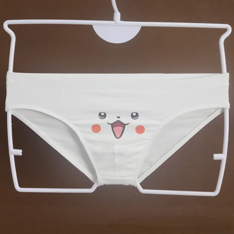 Pokemon Pikachu Panties Anime Men Women Low-waist Underwear Sexy Cotton Breathable Briefs Cartoon Female Comfortable Lingerie