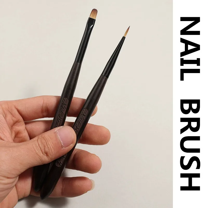1/12개 네일 드로잉 브러쉬 매니큐어 라인 페인팅 그라데이션 UV 젤 연장 빌더 드로잉 펜 샌달우드