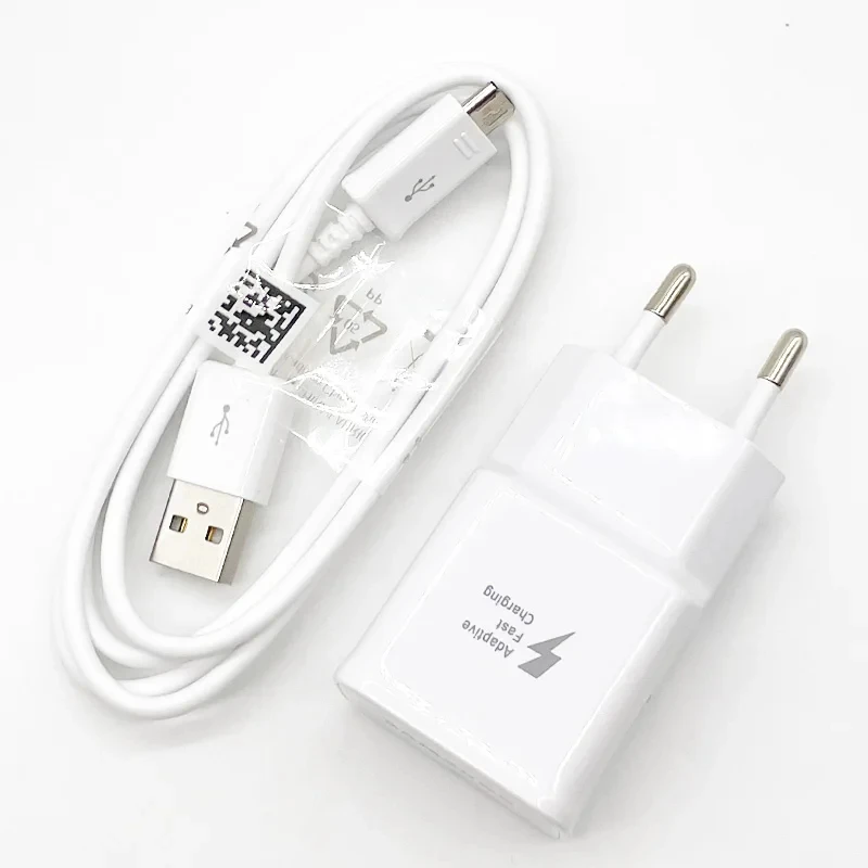SAMSUNG 15W Quick Charge Charger For Galaxy S7 S6 Edge A7 J9 J7 J8 Plus A02 M10 &1/1.5 M Micro USB Cable EU Wall Power Adapter