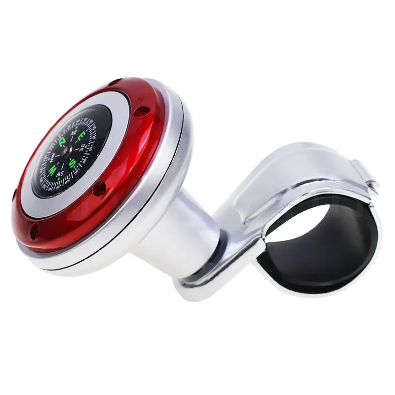 Car Booster Ball Steering Wheel Control Spinner Knob Power Ball Car Steering Knob Ball Control Tool with Compass Universal