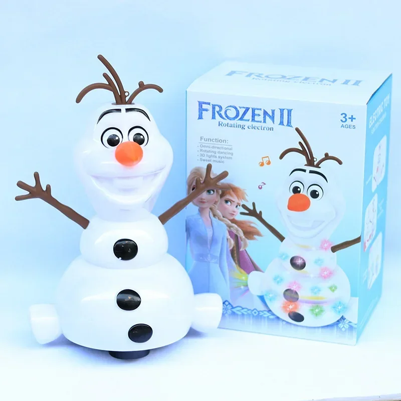 

Робот Disney Frozen 2 Dancing Snowman Olaf со светодиодным музыкальным фонариком, электрическая фигурка, модель, детские игрушки для детей, подарок