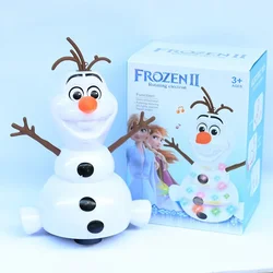 Робот Disney Frozen 2 Dancing Snowman Olaf со светодиодным музыкальным фонариком, электрическая фигурка, модель, детские игрушки для детей, подарок