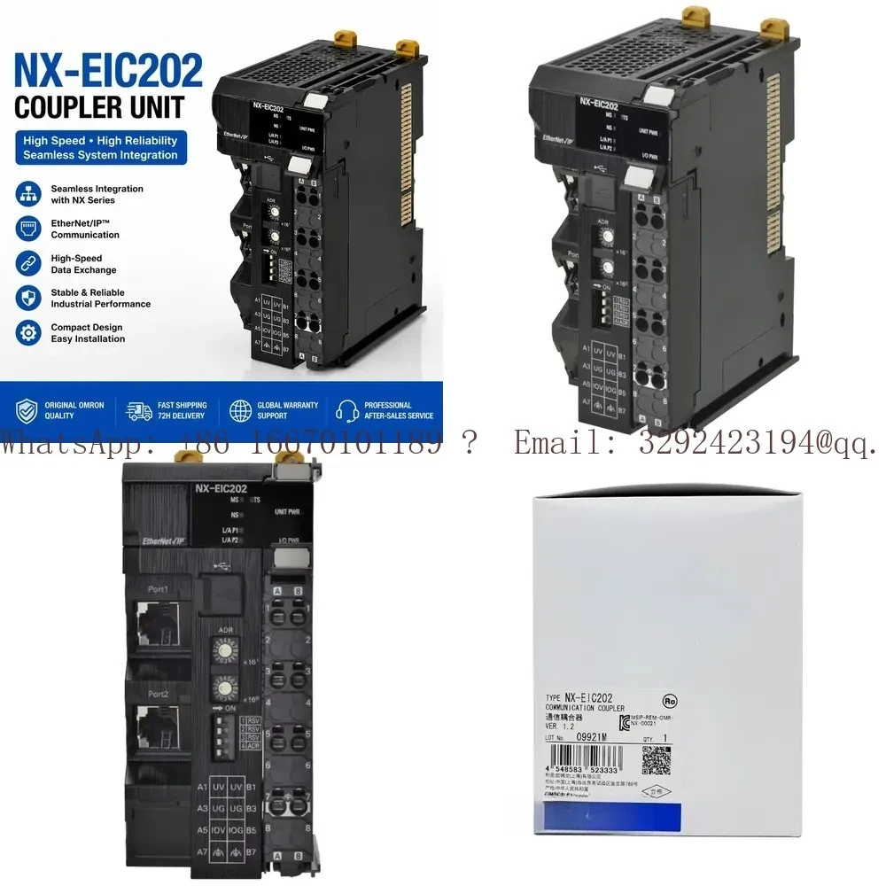 NX-EIC202 EtherNet/IP Coupler Unit Industrial Communication Module PLC NX Series Automation
