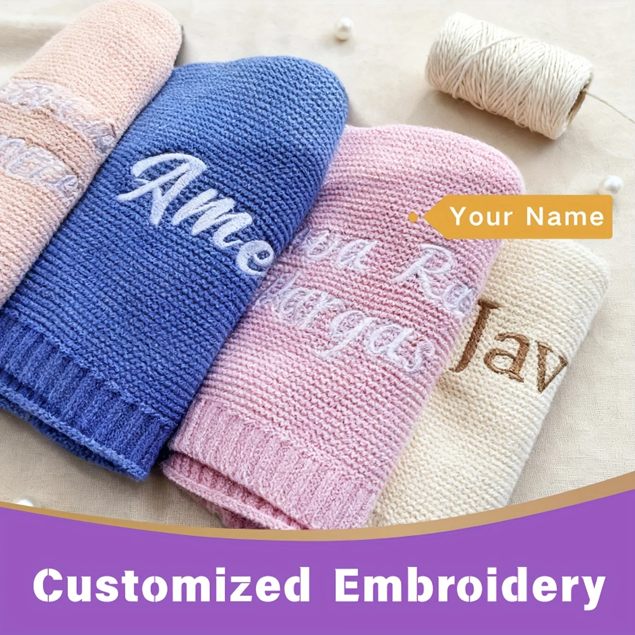 Knitted blanket | Office nap blanket | Air conditioning cover blanket | Sofa cover Custom order, please indicate font and text