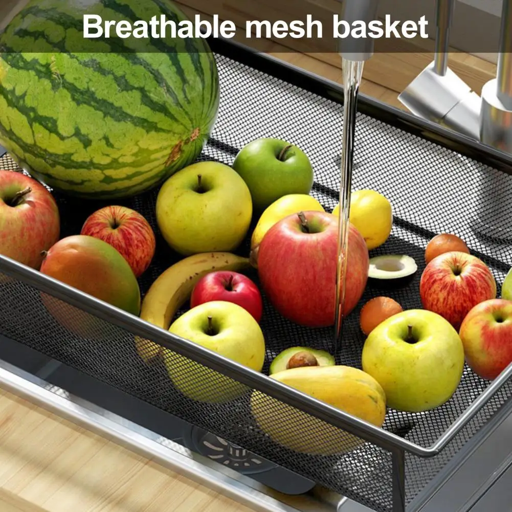 Fruit Vegetable Storage Basket, 5 Tier Stackable Metal Mesh Storage Basket with 360 Degree Wheels, Fruit Vegetable Produce Baske