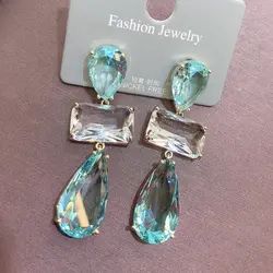 Bilincolor Fashion Light Blue Earrings for Women