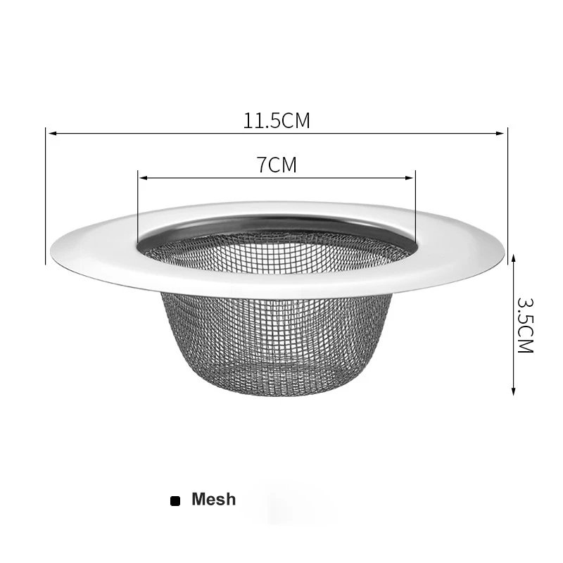 Kitchen Sink Filter Mesh Strainer Stainless Steel Bathtub Hair Catcher Stopper Shower Drain Hole Filter Trap Floor Drain Tools