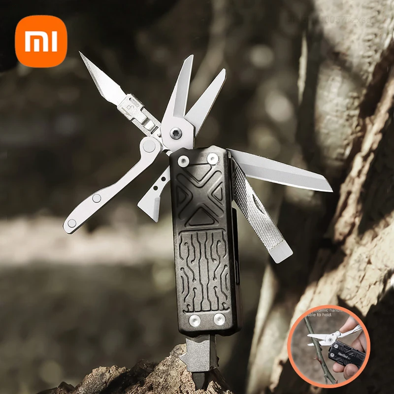 Xiaomi NexTool Pocket Multitool E1 10 In 1 EDC Multi Functional Tools Replaceable Carving Knife Folding Scissors Screwdrivers