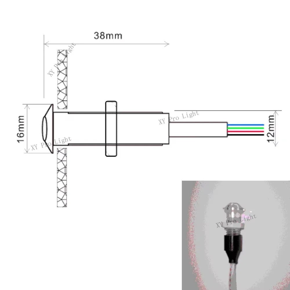 38MM RGB Underwater Bath Light 12V 100mA Starry Sky Bath Bucket Colorful Submersible LED Pool Light Shower Room LED Bathtub Lamp