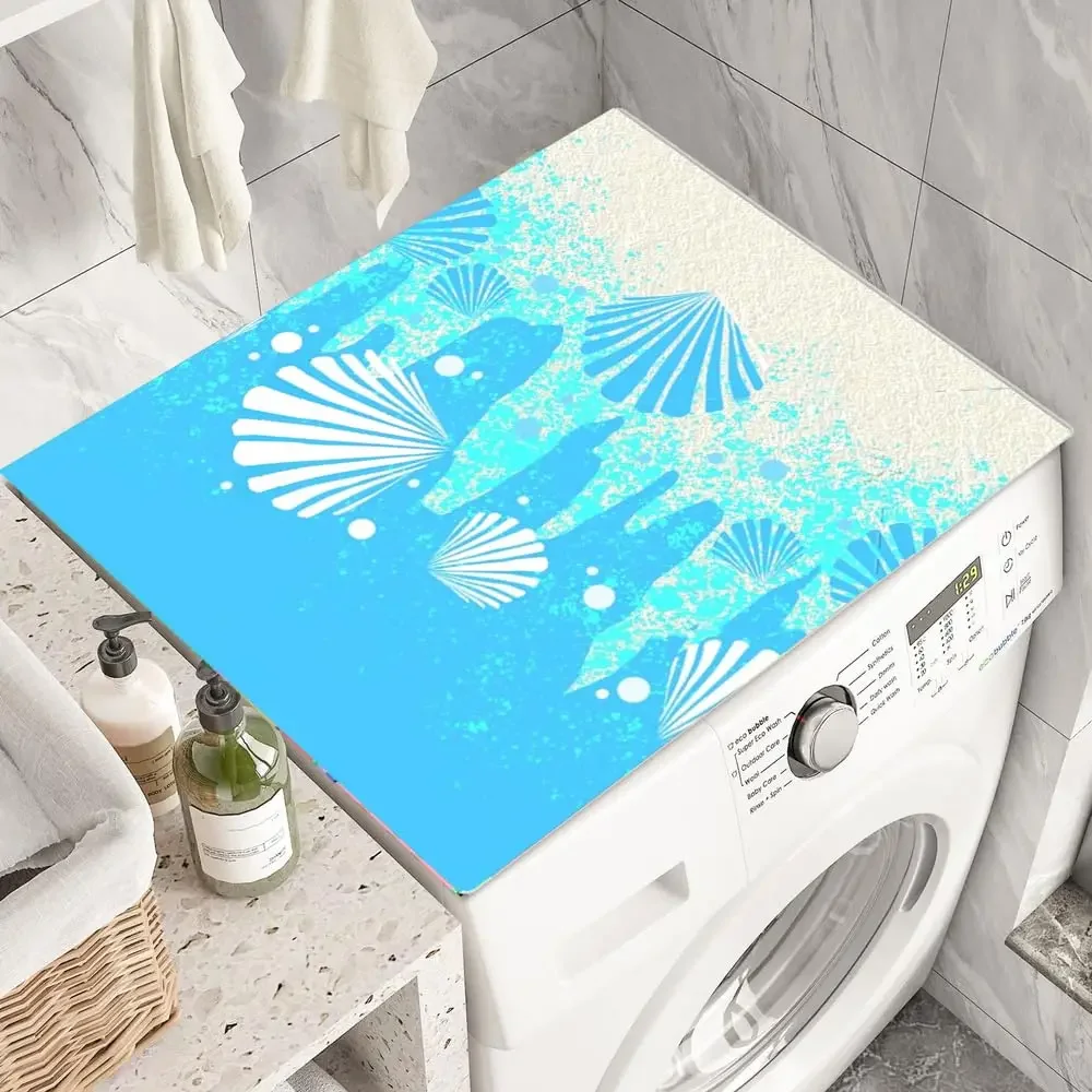 Horror Zombie Washer Dryer Dust Cover Creative Washing Machine Dust Cover Pad Fast Drying Absorbent Protector Mat