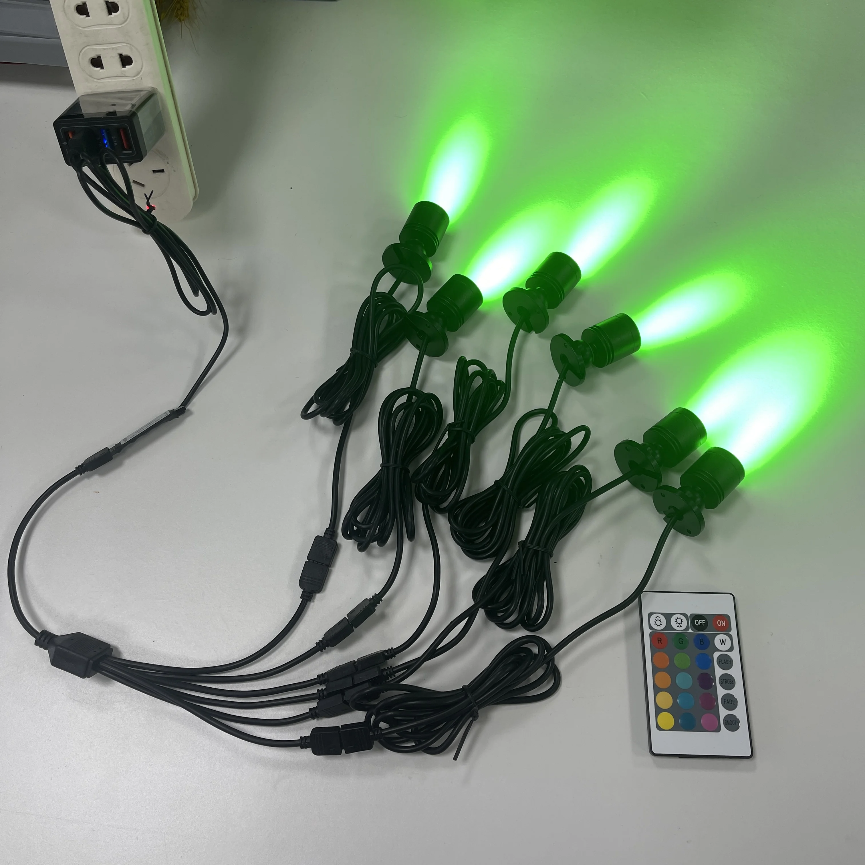 etrnLED RGB Led الأضواء USB 5 فولت عكس الضوء اللون سقف صغير بقعة 1 واط 3 واط عرض خزانة غرفة ديكور التحكم عن بعد ضوء مجموعات