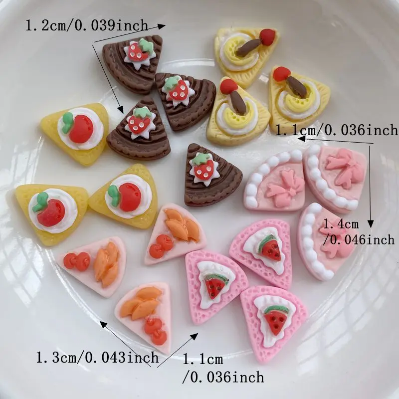 20Pcs Mixed Nail Art Resin Cartoon Ice-cream Cake Series Charms Rhinestones DIY Craft For Nail 3D Decorations Jewelry