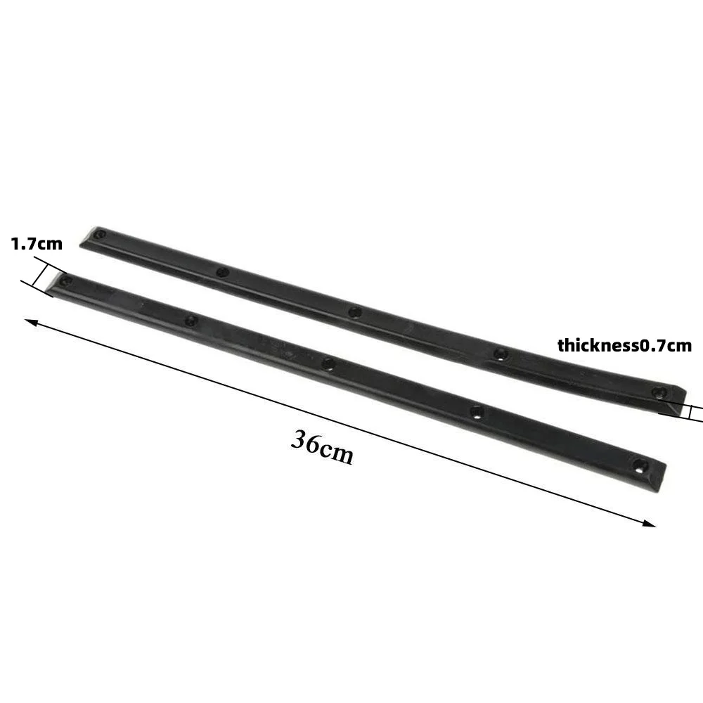 1 Pair Longboard Skateboard Rails Edge Protect With Mounting Screws Four-wheel Skateboard Plastic Protection Strips