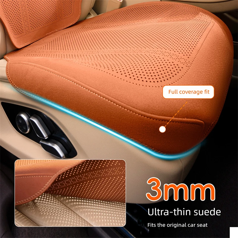 Universal Car Seat Cushion Leather Breathable Hole Summer Car Interior Car Seat Cover Four Seasons Automotive Parts