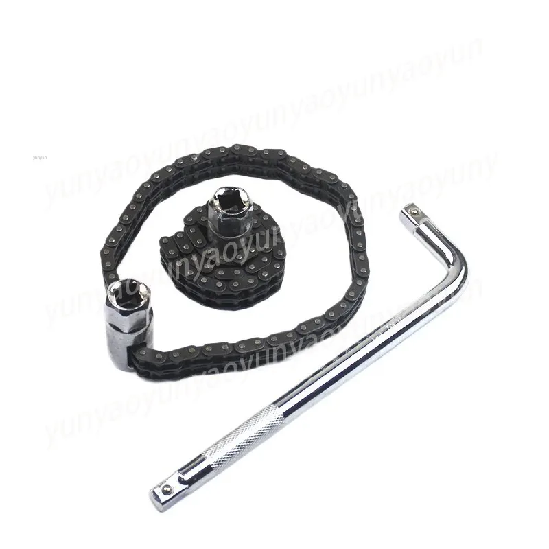 Double Chain Sleeve Oil Filter Wrench,  Truck Oil Filter Disassembly Tool