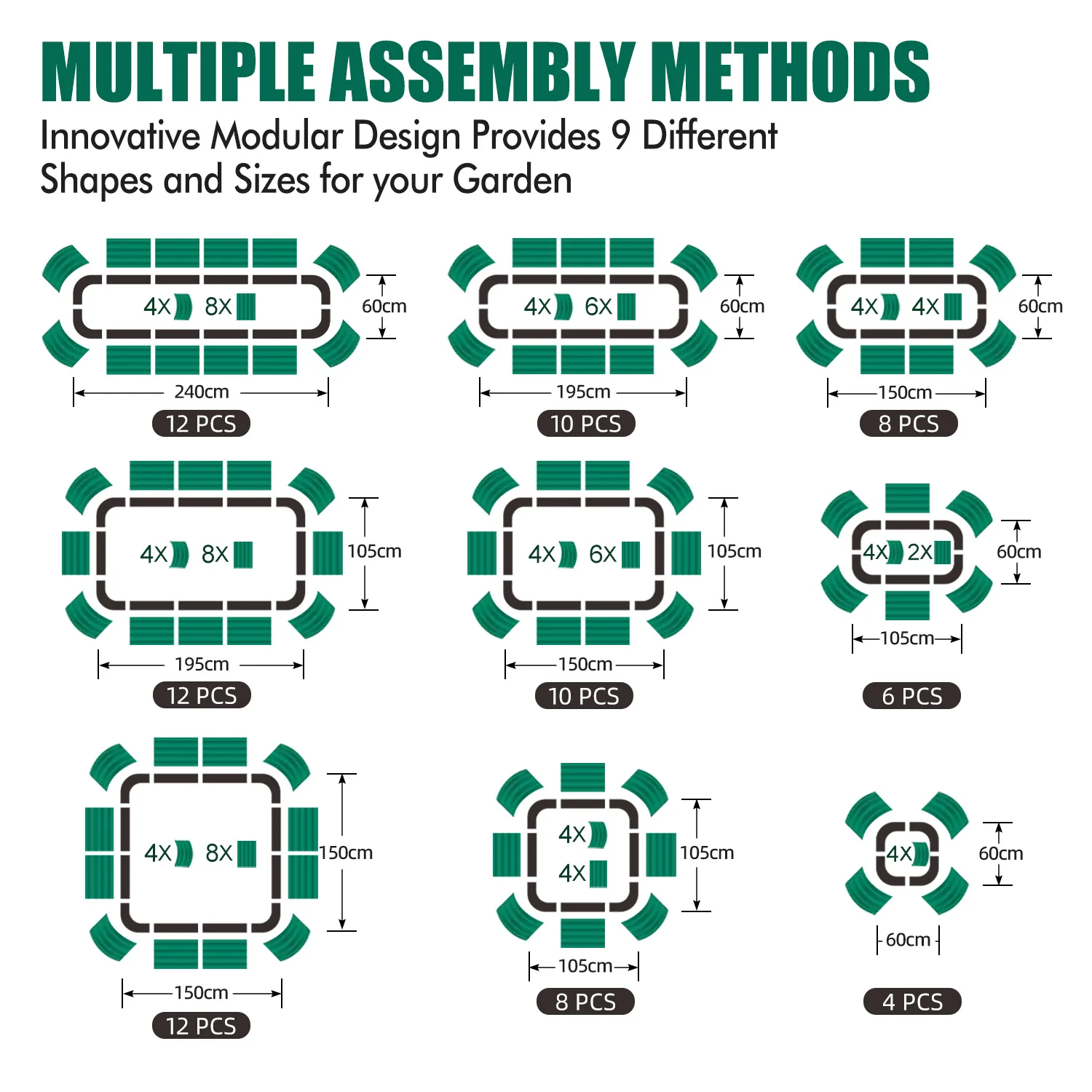 سرير حديقة مرتفع مجلفن في الهواء الطلق صندوق زراعة معدني من الفولاذ المرتفع للخضروات ذات الجذور العميقة والزهور طقم سرير مرتفع كبير