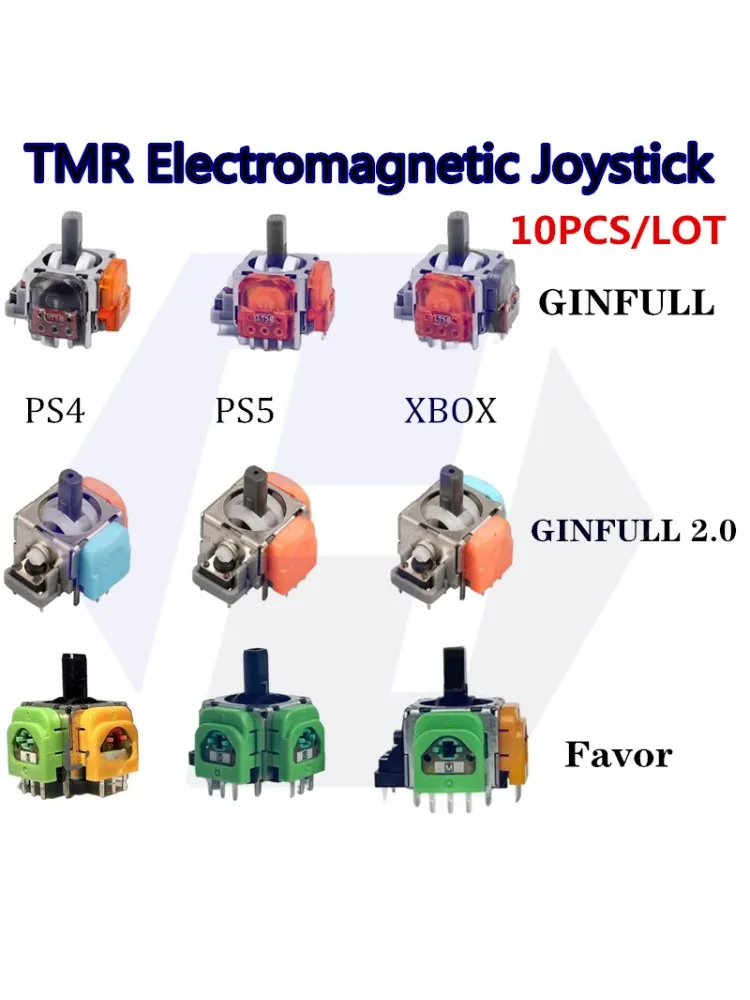 10 SZT. DS13-MAX GINFULL 2Nd RS13 3.0 Ulepszony Joystick TMR Kompatybilny z PS5 PS4 Zamienny Joystick do Kontrolerów Xbox — 2