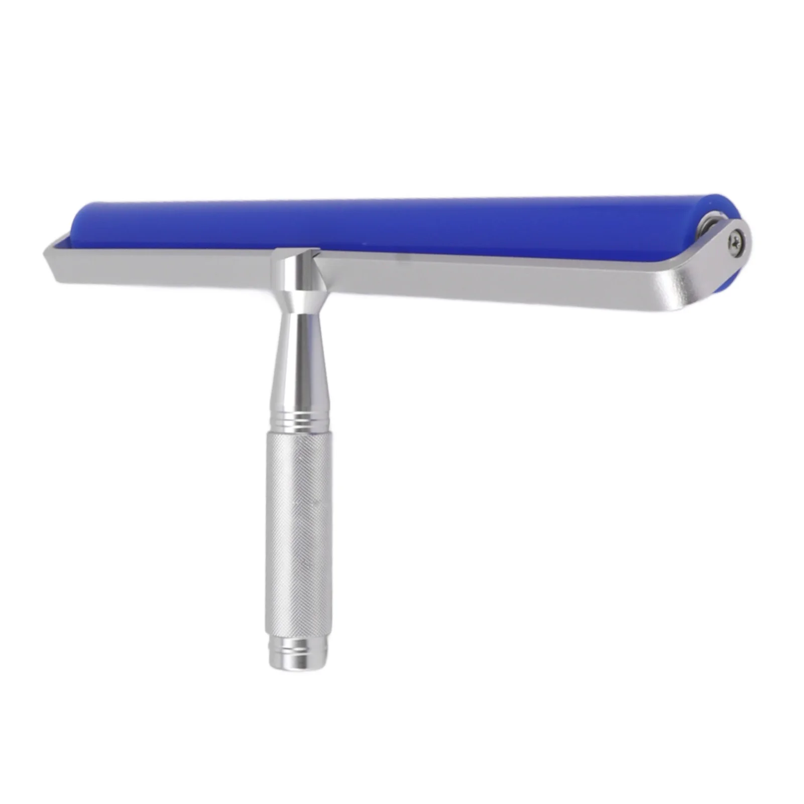 Silicone Manual Roller Cleaner Tool Silicone Manual Roller Cleaner Tool Laminated Static With Metal Handle Blue