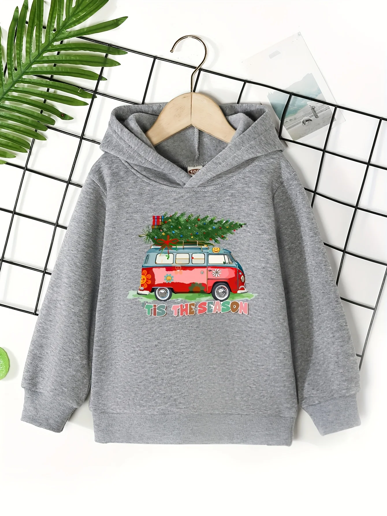 Print Christmas Tree Bus Children Colorful Cute Long Slept Manga Sporty Sweatshirt Cartoon Space Autumn Winter Girls Outdoor