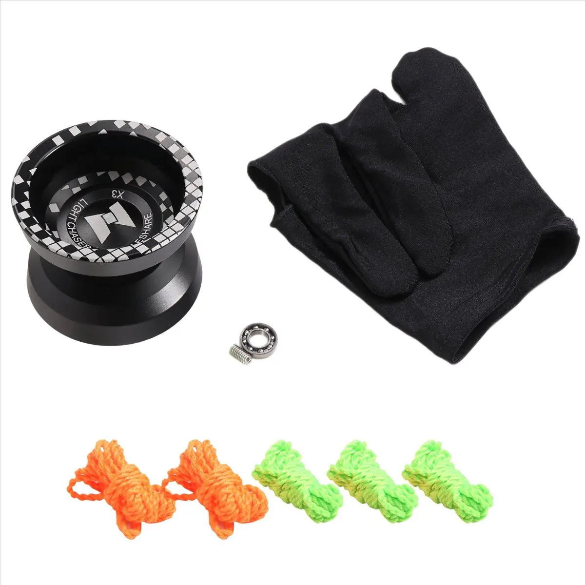 【STOCK】Unresponsive LIGHT CHASER X3 Competitive Yo-Yo,Alloy Yoyo for Beginners,and Practise Tricks with Glove and Strings