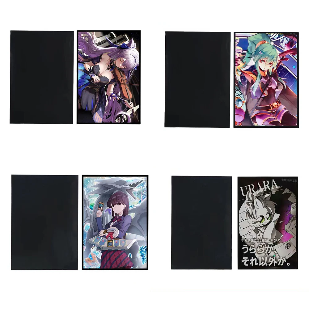 63x90mm 50PCS/LOT Laser Anime Card Sleeves Trading Cards Illustration Convenient Protector for Card Cover for YUGIOH Board Games