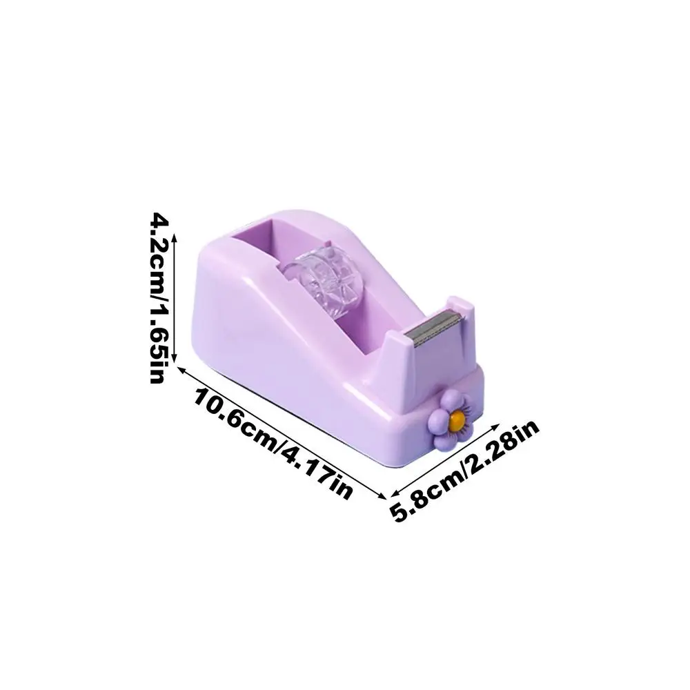 Compacte esthetische tape-dispenser Ruimtebesparende bureautapesnijder met antislipbasis Stijlvolle tape-rolhouder voor thuisschool