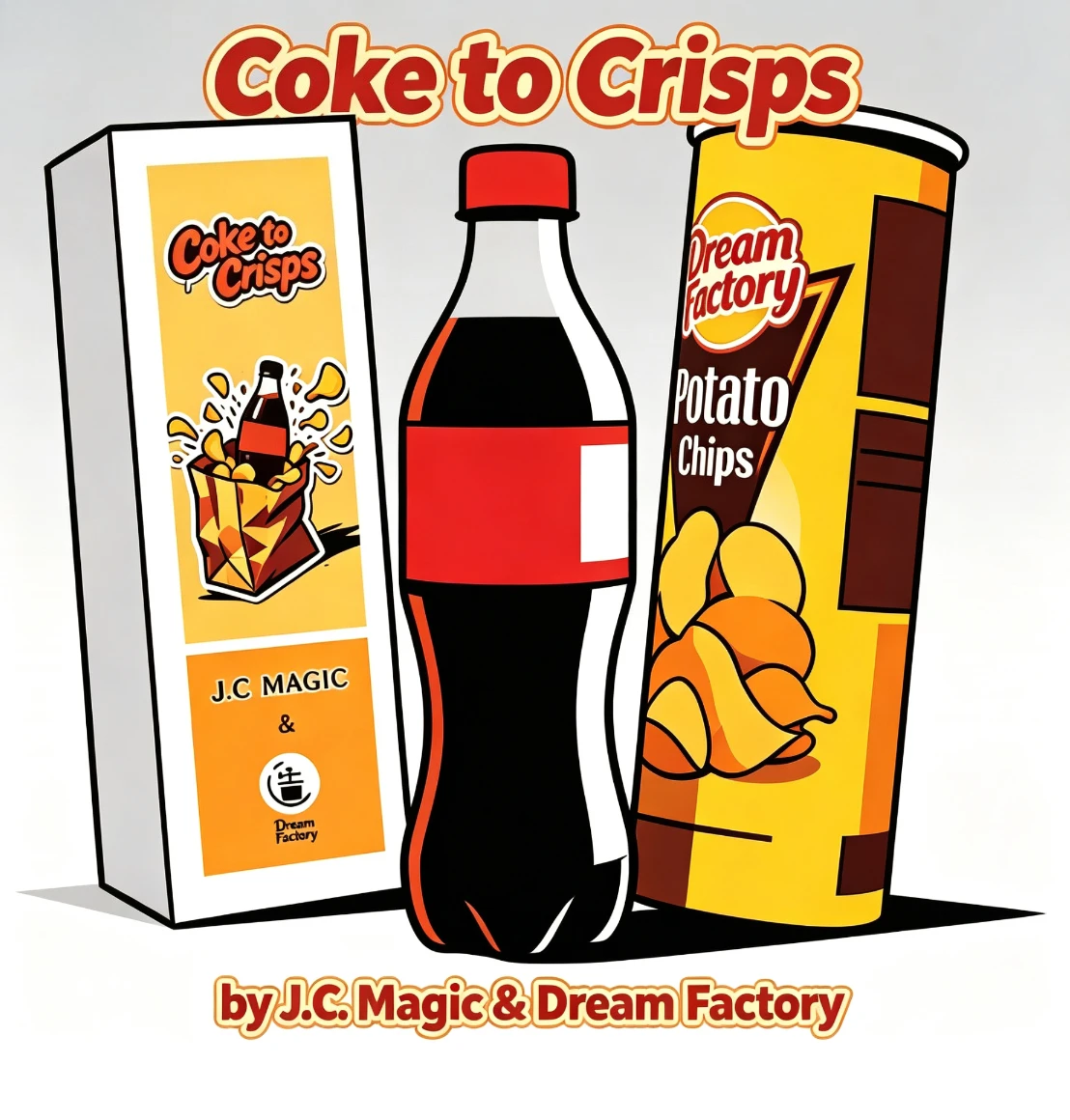 Magic Props Coke To Crisps Stage Magic Trick Visual Transformation Vanish Production Close Up Professional Magician Illusion