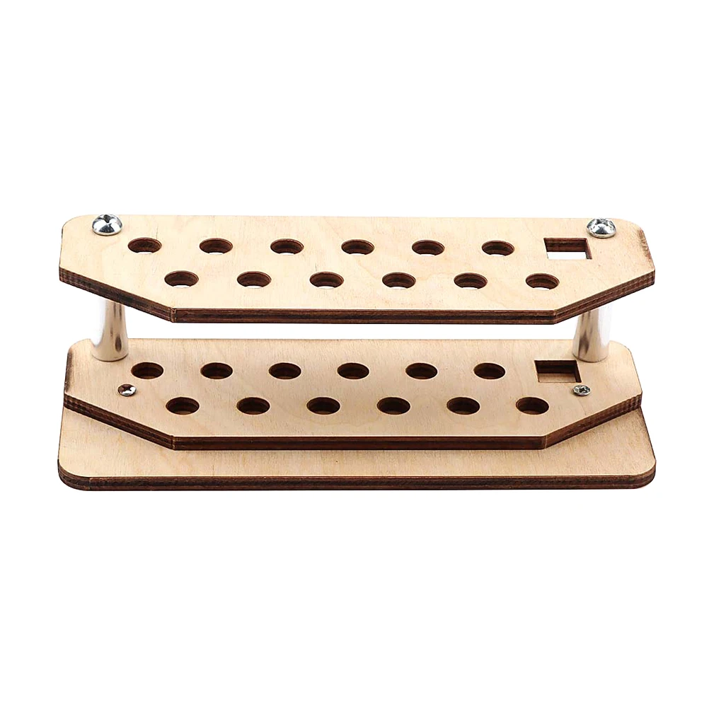 

Wooden Tool Stand Multiuse Utensil Tray Organizer Ratchet Garage Craft Storage Box Stamping Holder