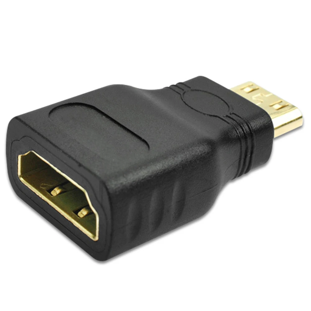 2 szt. Mini hdmi-kompatybilny z HDMI Adapter złącze męskie do żeńskiego konwertera pozłacane rozszerzenie do laptopa HD TV