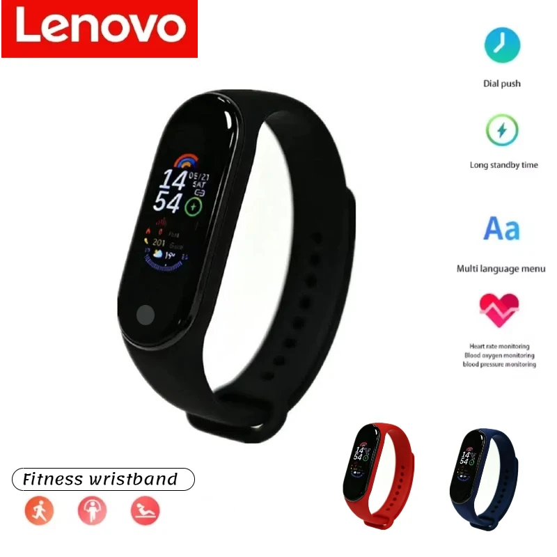

Смарт-браслет Lenovo с 150+ спортивными режимами, мониторингом сна, AMOLED-дисплеем 1,62 дюйма, 21-дневным временем автономной работы, спортивные часы Mi Wrist Sport M9 2026