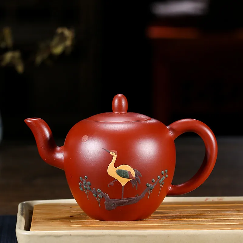 High Quality Goods Yixing Handmade Ore Dahongpao Tea Purple Clay Teapot Beauty Shoulder Small Capacity Kung Fu Set