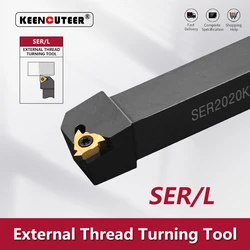 SER1010H11 SER1212H16/11 SER1616H16/11 SER2020K SER2525M External Thread Turning Tool SER SEL Lathe Cutter Bar CNC Tool Holder