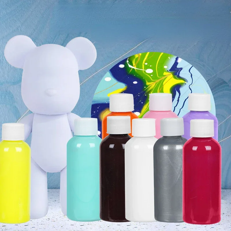 60ml Cell Liquid Acrylic Paint Marble Ceramic Texture Making Handmade Diy Graffiti Bear Brick Statue Handmade Parent-child Toys