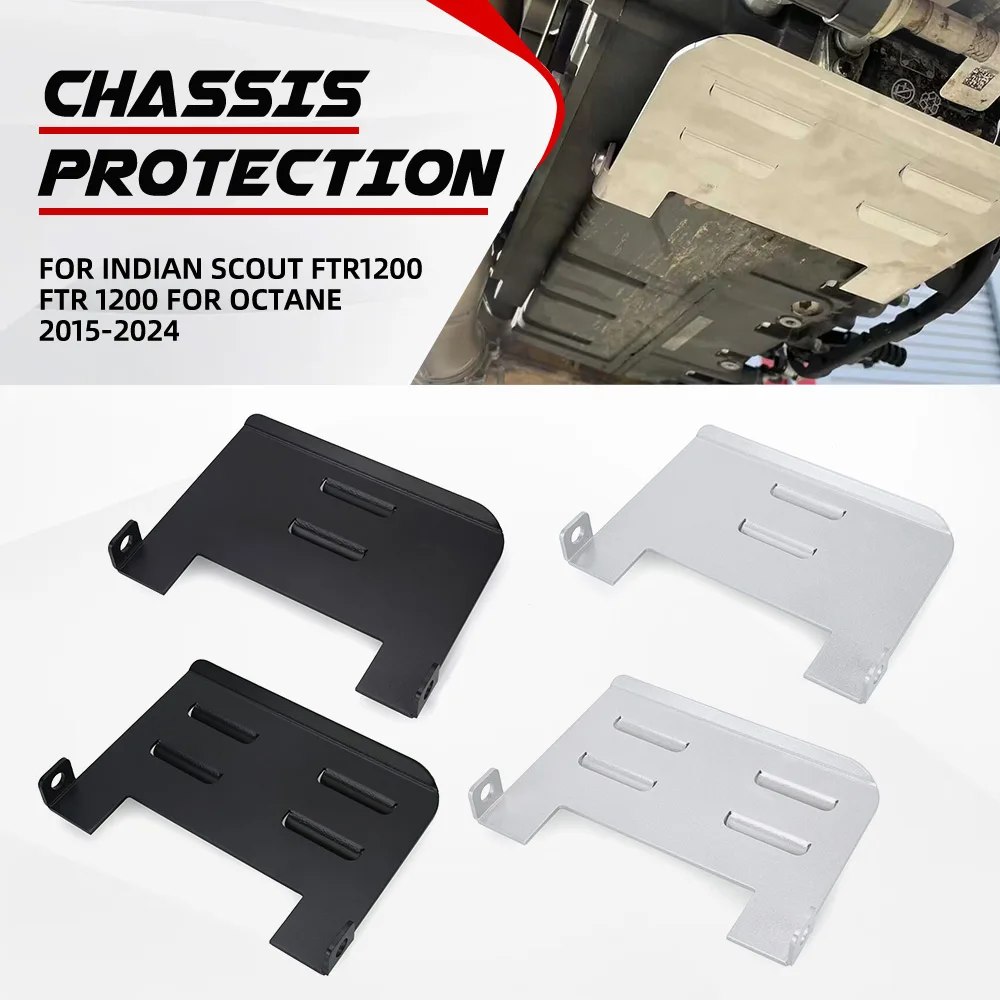 For Indian Scout FTR1200 FTR 1200 For Octane 2015-2024 Motorcycle Engine Guard Chassis Protection Skid Plate Bash Frame Guard