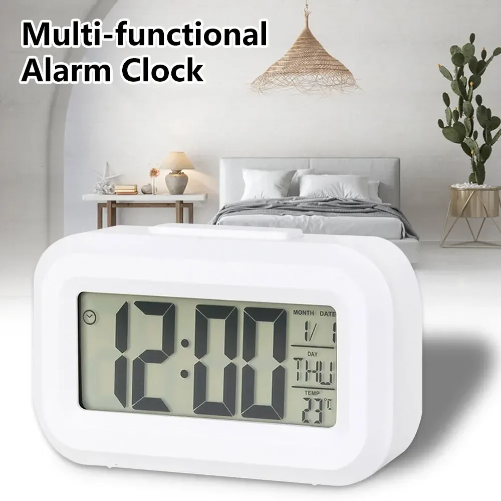 

LED Digital Alarm Clock Mini Alarm Clock Suitable for Home Office Bedside Table Kids Bedroom Electronic Clocks Decor Garden