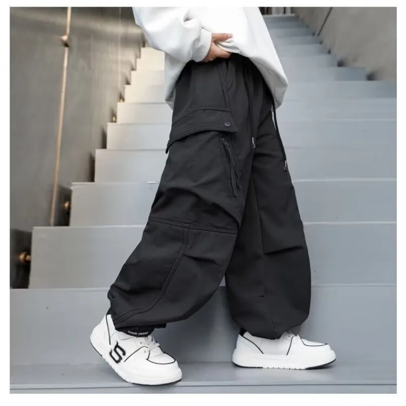 2026 Kinder Jungen Schicke Overalls UNITIM Herbst 4-14 Jahre Teenager Jungen Gerade Hose Locker Junge Elastischer Bund Hosenträger – Detail 23