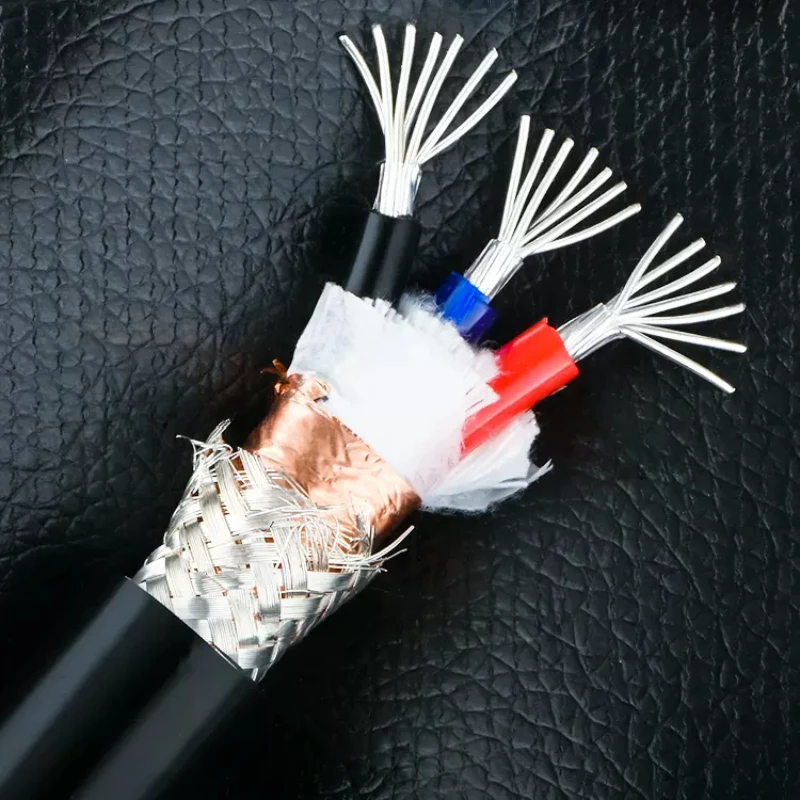 HiFi Audio Power Cable 3*2.5mm² Pure Silver DIY Audio AC Power Cord for Amplifier Speaker CD DVD