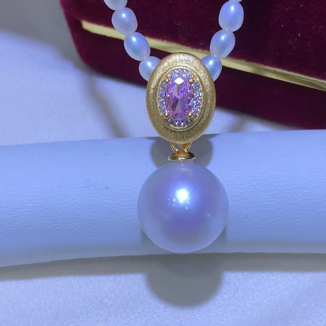 

925 Sterling Silver Pendant Mount Base Mountings Findings Parts Fittings Accessories for 12-13mm Pearls Beads 5pcs/lot