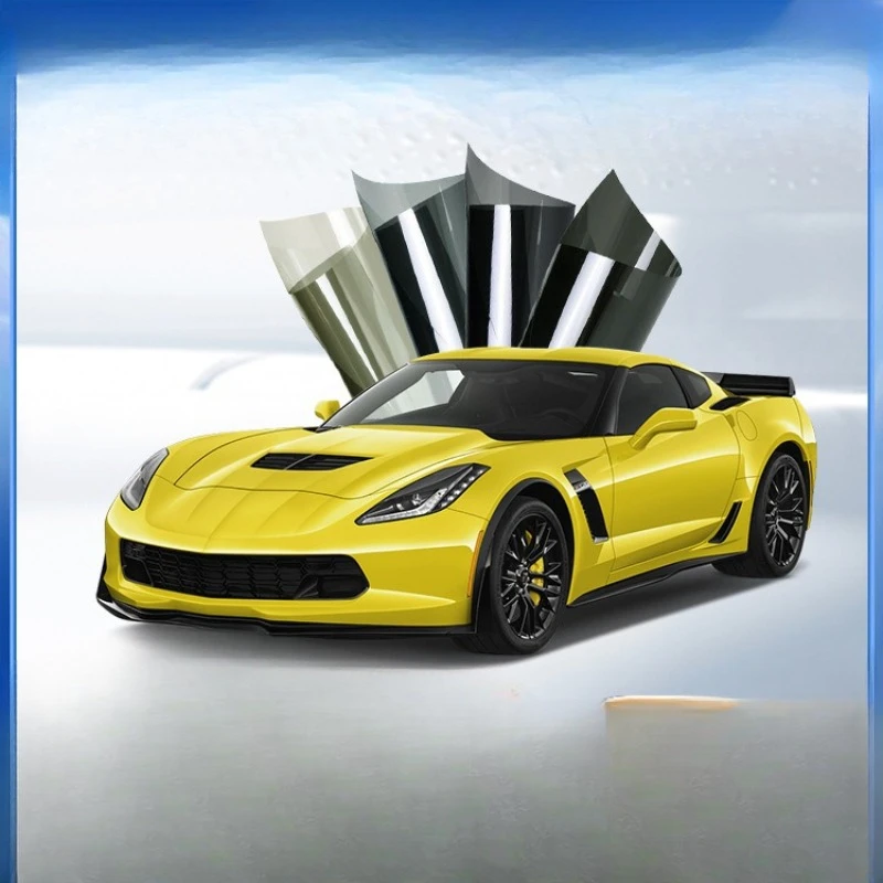 Automobile solar film, thermal insulation nano-titanium empty gold window film, strong heat reflection and explosion-proof