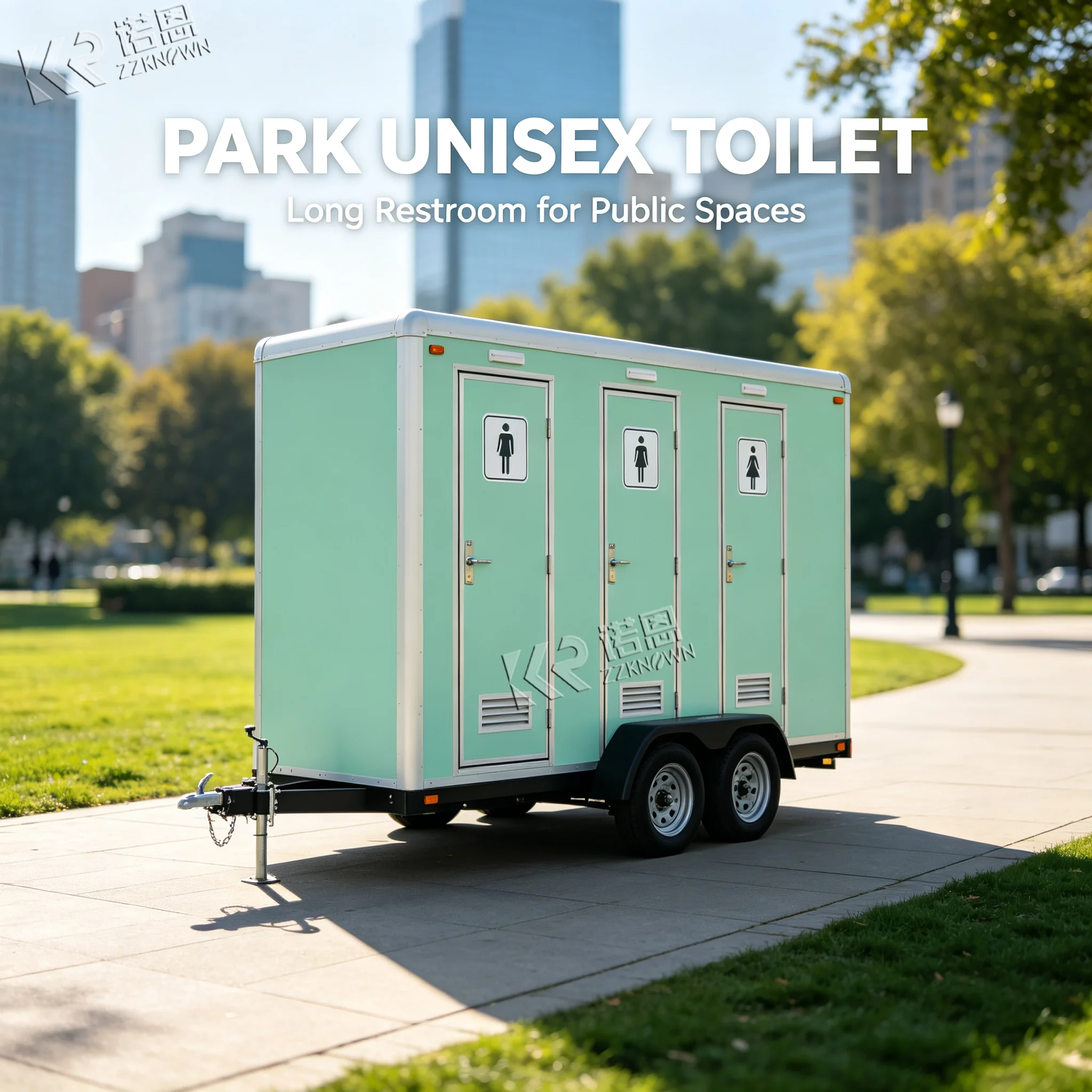Australia 2 Door Mobile Restroom Trailer Portable Toilet Trailer for Event Rental Business