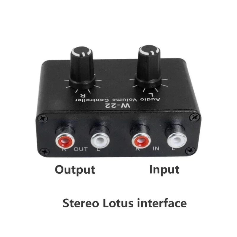 

W-22 stereo audio sound volume control attenuator left and right channel balance adjustment