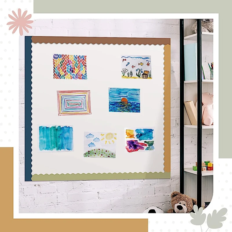 1Set For Bulletin Board Scalloped Bulletin Board For Classroom Bulletin Board Decor Paper